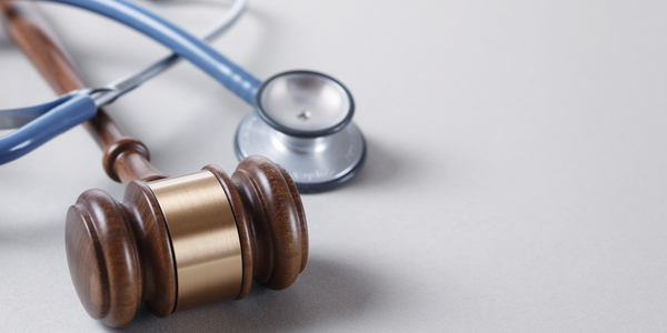 Legal gavel and stethoscope